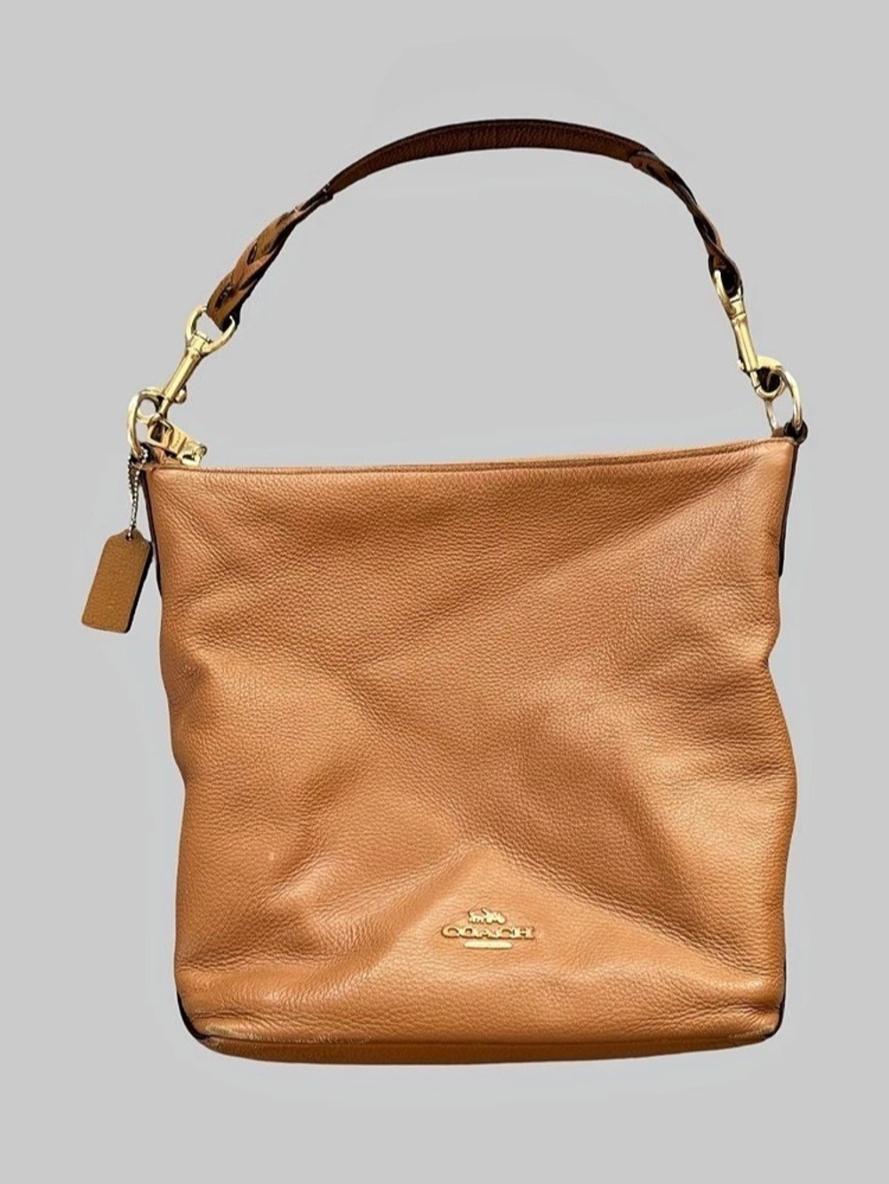 COACH Abby Duffle Pebbled Leather in Brown